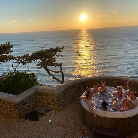 Les Roches Grises, Luxueuse Villa Face Mer, 4Etoiles, Spa Et Jardin Panoramique, Societe La Clef Decamp Granville Buitenkant foto