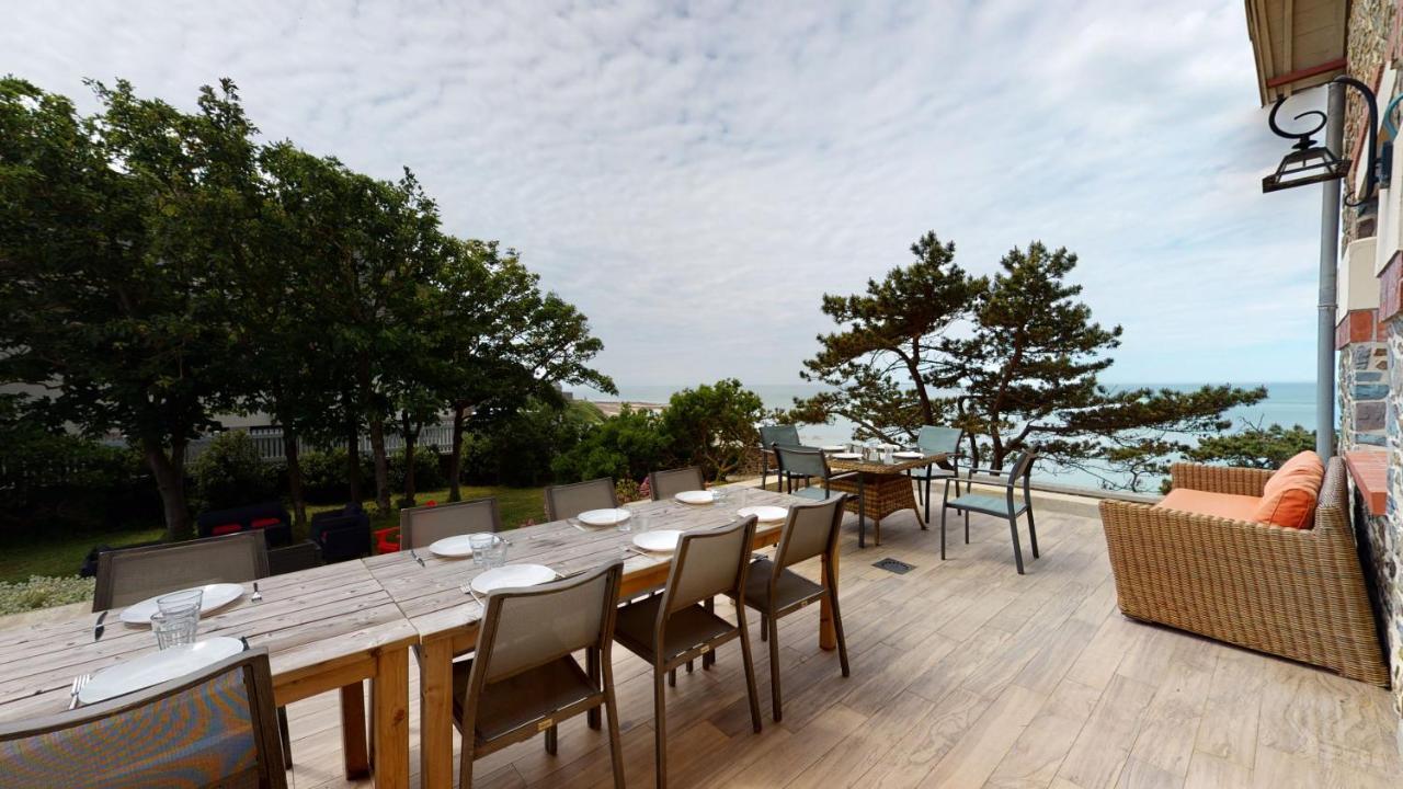 Les Roches Grises, Luxueuse Villa Face Mer, 4Etoiles, Spa Et Jardin Panoramique, Societe La Clef Decamp Granville Buitenkant foto