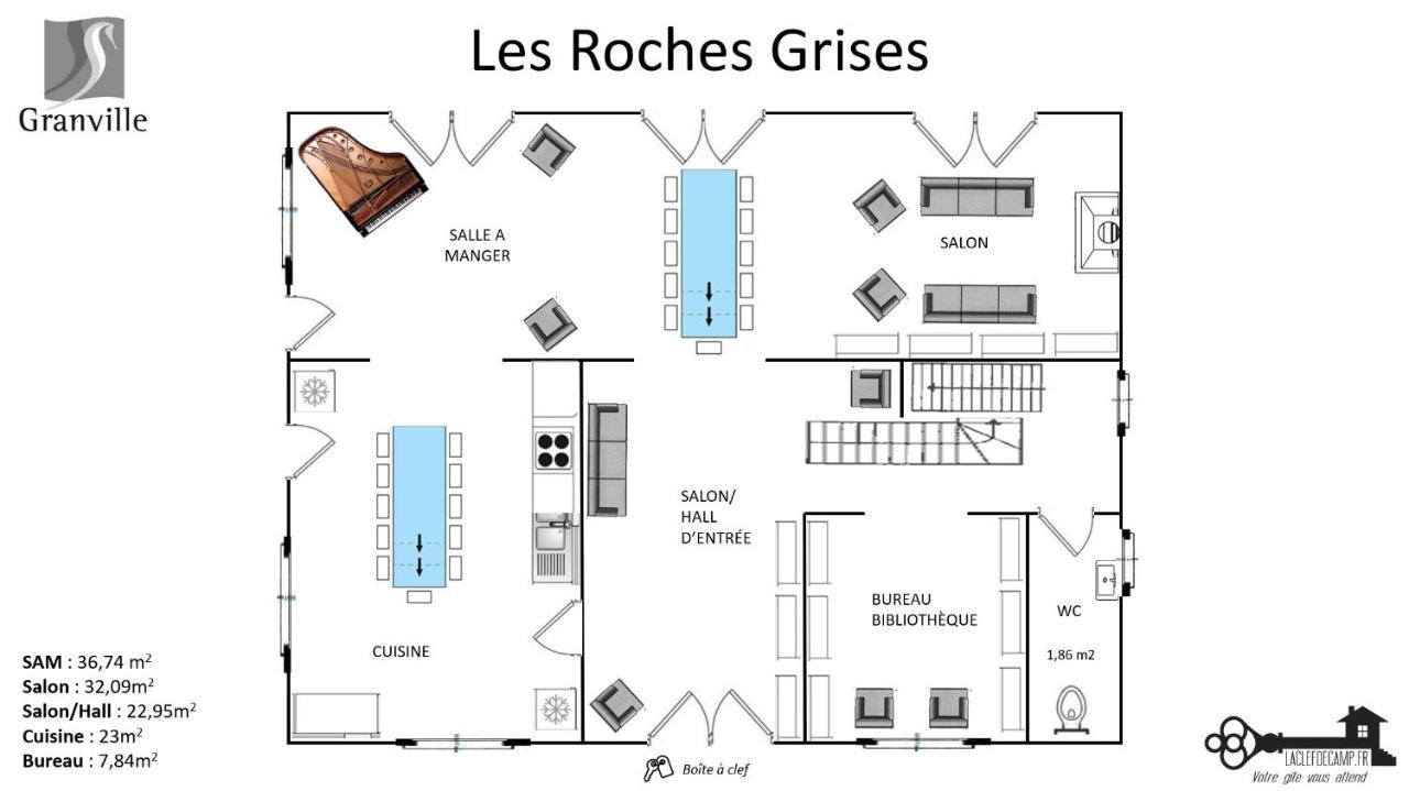 Les Roches Grises, Luxueuse Villa Face Mer, 4Etoiles, Spa Et Jardin Panoramique, Societe La Clef Decamp Granville Buitenkant foto