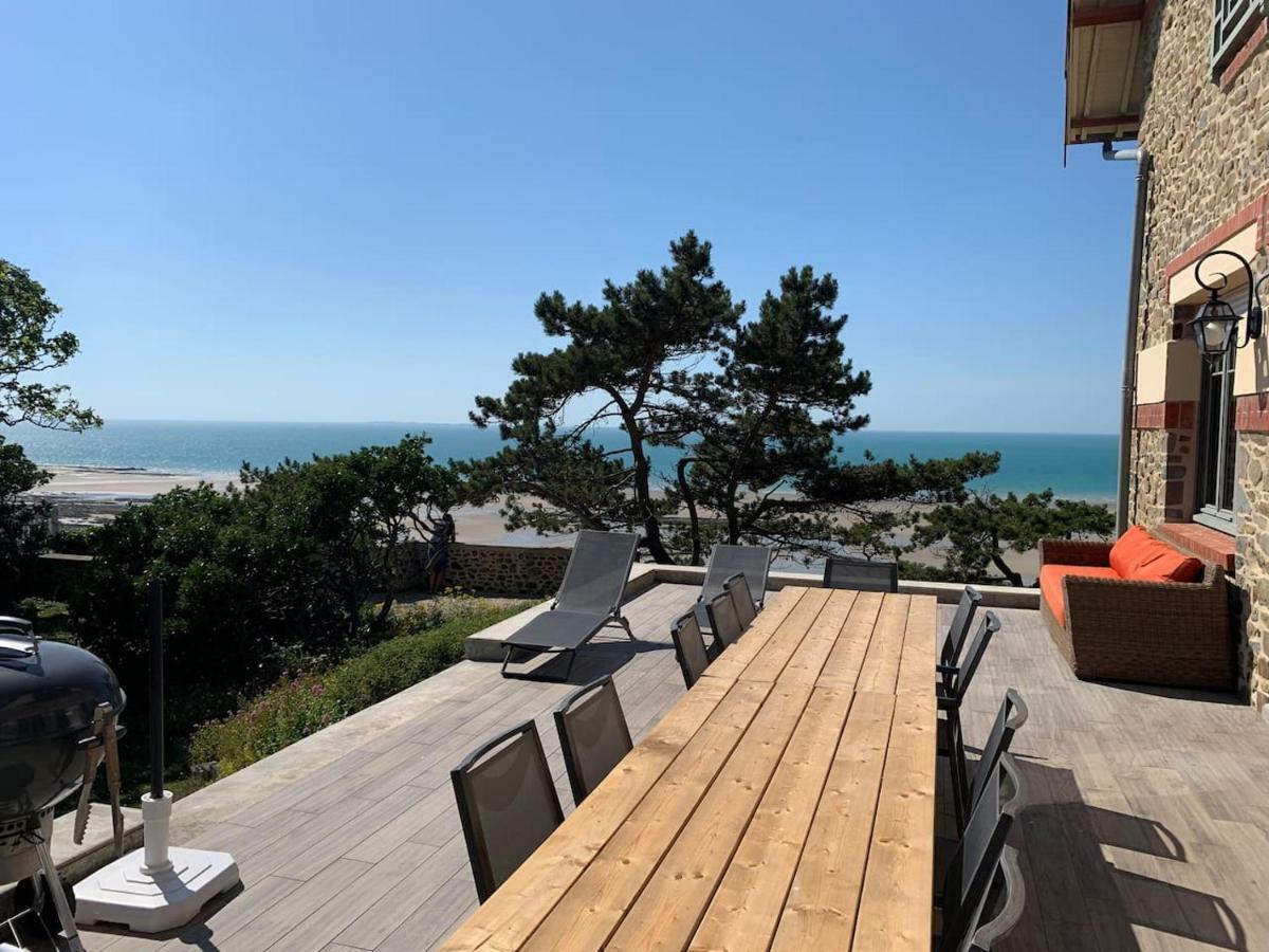 Les Roches Grises, Luxueuse Villa Face Mer, 4Etoiles, Spa Et Jardin Panoramique, Societe La Clef Decamp Granville Buitenkant foto